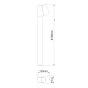 LED COB POST LUMINAIRE 6W 400LM 100° 230V AC 3.000K DARK GREY CRI80 IP54 30.000HRS ACA LG0510G-620