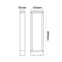 LED COB POST LUMINAIRE 8W 180LM 90° 230V AC 3.000K DARK GREY CRI80 IP54 30.000HRS ACA LG1312G-495