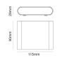 LED SMD WALL LUMINAIRE 7W 310LM 60° 230V AC 3.000K DARK GREY CRI80 IP54 30.000HRS ACA LG2631G