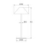 LED SMD TABLE BATTERY LUMINAIRE 3W 140LM  3.000K DARK GREY  270° CRI80 IP54 ACA LG5860G-300