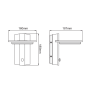 LED SMD WALL LUMINAIRE 13W 780LM 145° 230V AC 3.000K DARK GREY CRI80 IP65 30.000HRS ACA LG8205G