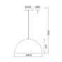 ΚΡΕΜΑΣΤΟ Φ/Σ 1XE27 ΜΕΤΑΛΛΙΚΟ ΚΡΕΜ Φ40cm MELINA ACA OD5391MSW