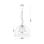 ΚΡΕΜΑΣΤΟ Φ/Σ 5ΧΕ27 ΜΕΤΑΛΛΙΚΟ ΜΑΥΡΟ Φ50ΧΗ120CM CYNTHIA ACA OD90535P