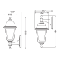 4S PLASTIC WALL GARDEN RUST LUMINAIRE E27 IP44 ACA PLGP1R