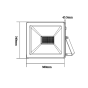 BLACK LED SMD FLOOD LUMINAIRE IP66 200W 3000K 16000Lm 230V RA80 ACA Q20030