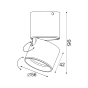 ΕΠΙΤΟΙΧΟ Φ/Σ LED 5W COB 80° 3000K 400LM ΜΑΥΡΟ ΑΛΟΥΜΙΝΙΟ D5,6XH10CM PLUTO ACA RA33LEDS6BK