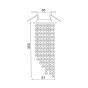 ΣΠΟΤ MR16 ΜΕ ΚΡΥΣΤΑΛΛΑ 375X82mm MORIA ACA S7009