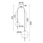 ΚΡΕΜΑΣΤΟ Φ/Σ LED 11W 3000K 1150LM AMELIA ΜΑΥΡΟ ΜΕΤ/ΚΟ+ΛΕΥΚΟ ΓΥΑΛΙ D37XH120CM ACA TNK323LED11P