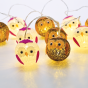 "PLASTIC BALL OWL", 10 LED ΛΑΜΠΑΚΙΑ ΣΕΙΡΑ ΜΠΑΤΑΡΙΕΣ (3xAA), WW, IP20, 135+30cm, ΔΙΑΦ. ΚΑΛ. ΤΡΟΦ. ACA X061011246