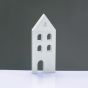 WOODEN DECORATIVE WHITE HOUSE  ΜΟΤΙΦ 7*2*18cm ACA X061870