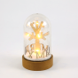 "PLASTIC COVER BALL XMAS TREE", 10 MINI WW LED ΛΑΜΠ. ΜΠΑΤ. (3XAA) IP20 Φ11X19CM ACA X07101135