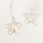 "METAL STARS" 10 LED ΛΑΜΠΑΚ ΣΕΙΡΑ ΜΠΑΤΑΡ.(3xAA) & ΧΡΟΝΟΔΙΑΚ (6ΟΝ/18OFF) ΘΕΡΜΟ ΛΕΥΚΟ ΑΣΗΜΙ ΜΕΤΑΛ  ACA XMSSTAR10WW2AT