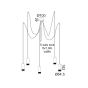 ΚΡΕΜΑΣΤΟ Φ/Σ 5XGU10 ΜΑΥΡΟ ΑΛΟΥΜΙΝΙΟ D35XH200CM MEGATRON2 ACA YL11P518BK