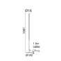 ΕΠΙΔΑΠΕΔΙΟ Φ/Σ LED 18W 3000K 920LM ΛΕΥΚΟ ΑΛΟΥΜΙΝΙΟ DIMMER ΑΦΗΣ D18ΧD1,8ΧΗ146CM AVENUE ACA ZM16LEDF148WH