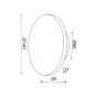 ΕΠΙΤ Φ/Σ LED 5W 3000Κ ΑΝΤΙΚΕ ΟΡΕΙΧΑΛΚΟ MDF ΚΥΚΛΟΣ Φ14ΧΗ3,6CM ECLIPSE ACA ZM1705LEDWG