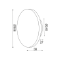 ΕΠΙΤ Φ/Σ LED 15W 3000Κ ΑΠΟΧΡ.ΣΚΟΥΡ ΞΥΛΟΥ MDF ΚΥΚΛ Φ30XH3,6CM ECLIPSE ACA ZM1715LEDWDW