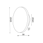 ΕΠΙΤ Φ/Σ LED 24W 3000Κ ΑΠΟΧΡ.ΣΚΟΥΡ ΞΥΛΟΥ MDF ΚΥΚΛ Φ40XH3,6CM ECLIPSE ACA ZM1724LEDWDW