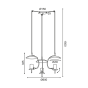 ΚΡΕΜΑΣΤΟ Φ/Σ 3ΧGU10 ΜΑΥΡΟ ΜΕΤΑΛΛΙΚΟ D60XH150CM PARACHUTE ACA ZM933P60B