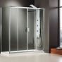 Πόρτα Ντουσιέρας 170 cm 2 Σταθερά + 2 Συρόμενα Axis Bath Slider Clean Glass SL2X170C-100