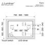 Καθρέπτης 50*70εκ.Αφής Led 20w Φωτιζόμενος 2700Κ-6500Κ IP44 Luminor Form FOR5070