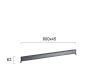 Φωτιστικό Led Wall Washer IP67  600*45mm Led 12w 1320 lm 3200K Ανθρακί Viokef Marvel 4187300