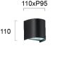 Απλίκα IP65 1/L 1xGU10 L110xH110mm Black Plastic ABS Spirit Viokef 4282400