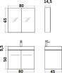  Έπιπλο Μπάνιου Βάση Μ80xΠ45xY50 cm 2 Πόρτες, Νιπτήρας, Καθρέπτης Orabella Vanity 80 70127-101